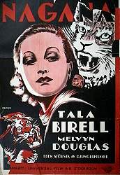 Nagana 1933 movie poster Tala Birell Melvyn Douglas