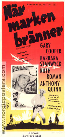 När marken bränner 1953 poster Gary Cooper Anthony Quinn Barbara Stanwyck