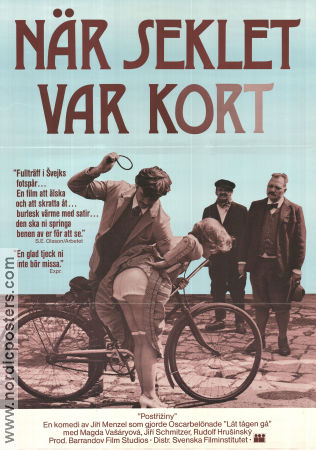 När seklet var kort 1981 poster Magda Vasaryova Jiri Schmitzer Jaromir Hanzlik Jiri Menzel Filmen från: Czechoslovakia Cyklar