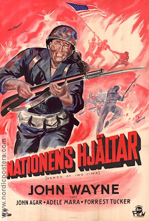 Nationens hjältar 1949 poster John Wayne Krig