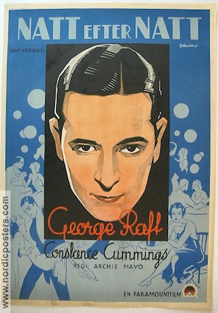 Night After Night 1933 movie poster George Raft Constance Cummings Eric Rohman art