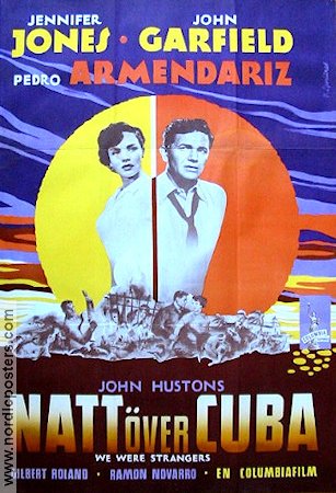 Natt över Cuba 1949 poster Jennifer Jones John Garfield John Huston