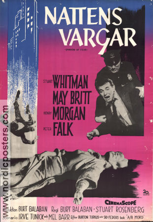 Murder Inc 1960 movie poster Stuart Whitman May Britt Peter Falk Burt Balaban