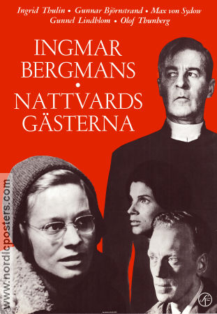 Winter Light 1963 movie poster Ingrid Thulin Gunnar Björnstrand Max von Sydow Gunnel Lindblom Ingmar Bergman Religion