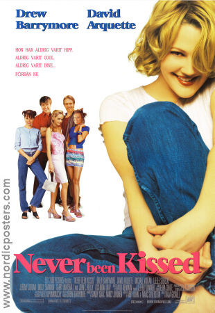 Never Been Kissed 1999 poster Drew Barrymore David Arquette Michael Vartan Raja Gosnell Skola Romantik