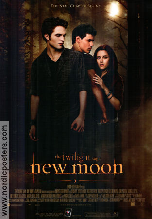 The Twilight Saga: New Moon 2009 movie poster Kristen Stewart Robert Pattinson Taylor Lautner Chris Weitz