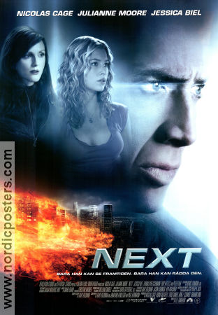 Next 2007 movie poster Nicolas Cage Julianne Moore Jessica Biel Lee Tamahori
