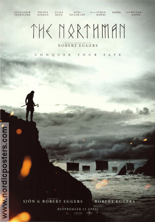 The Northman 2022 movie poster Alexander Skarsgård Nicole Kidman Claes Bang Robert Eggers Find more: Vikings
