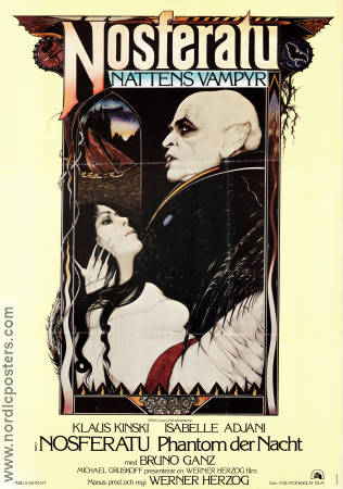 Nosferatu nattens vampyr 1979 poster Klaus Kinski Isabelle Adjani Bruno Ganz Werner Herzog Konstaffischer