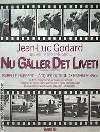Nu gäller det livet 1981 poster Isabelle Huppert Jean-Luc Godard