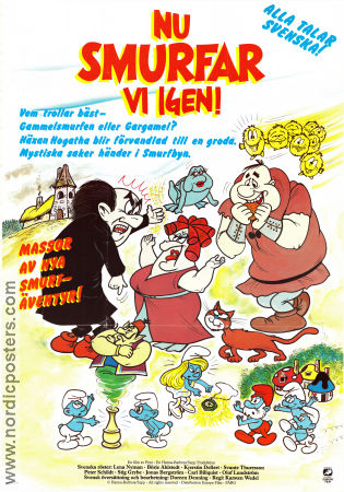 Nu smurfar vi igen! 1981 poster Smurferna The Smurfs Ray Patterson Filmbolag: Hanna-Barbera Animerat