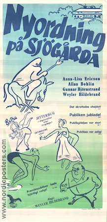 Nyordning på Sjögårda 1944 movie poster Annalisa Ericson Gunnar Björnstrand Allan Bohlin Weyler Hildebrand Dance