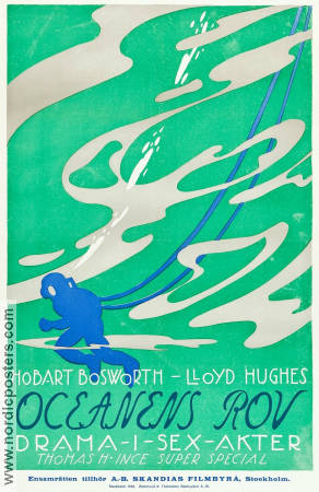 Oceanens rov 1920 poster Hobart Bosworth Lloyd Hughes Irvin Willat Dykning