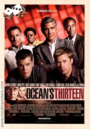 Ocean´s Thirteen 2007 movie poster George Clooney Brad Pitt Matt Damon Steven Soderbergh Find more: Ocean´s Eleven Gambling