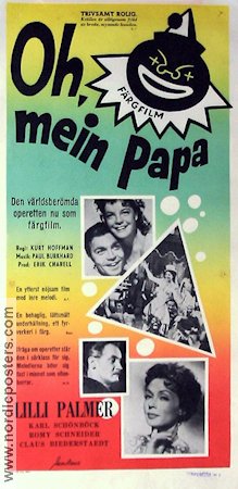 Oh Mein Papa 1958 movie poster Lilli Palmer Musicals