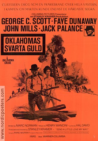 Oklahomas svarta guld 1973 poster George C Scott Faye Dunaway John Mills Stanley Kramer