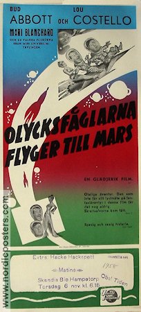 Abbott and Costello Go to Mars 1953 movie poster Abbott and Costello Spaceships