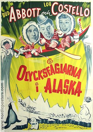 Olycksfåglarna i Alaska 1952 poster Abbott and Costello Berg