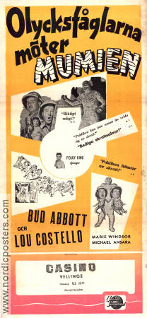 Meet the Mummy 1955 movie poster Abbott and Costello Bud Abbott Lou Costello Marie Windsor Charles Lamont