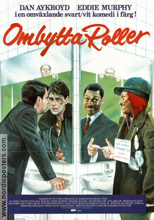 Ombytta roller 1983 poster Eddie Murphy Dan Aykroyd Ralph Bellamy John Landis