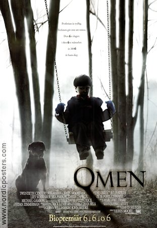 The Omen 2006 movie poster Liev Schreiber Julia Stiles Seamus Davey-Fitzpatrick John Moore Kids