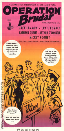 Operation Mad Ball 1957 movie poster Jack Lemmon Ernie Kovacs Kathryn Grant Richard Quine