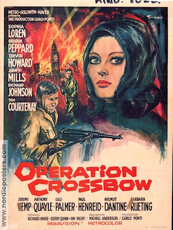 Operation Crossbow 1965 movie poster Sophia Loren