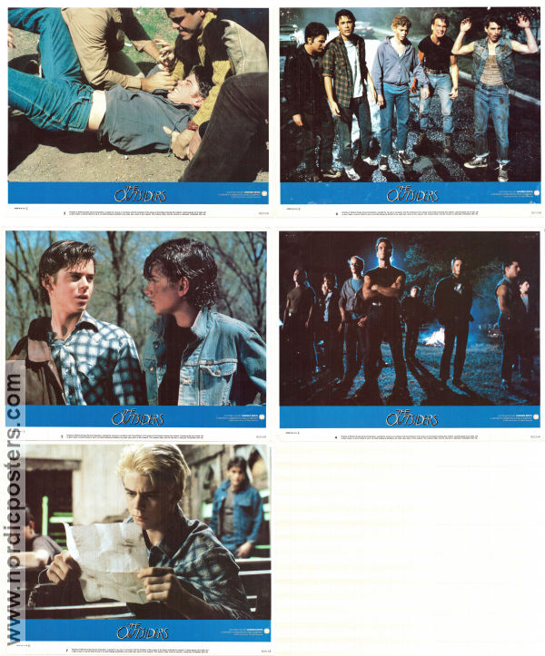 The Outsiders 1983 lobby card set C Thomas Howell Matt Dillon Ralph Macchio Tom Cruise Patrick Swayze Rob Lowe Tom Waits Gangs