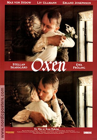 The Ox 1991 movie poster Stellan Skarsgård Ewa Fröling Erland Josephson Sven Nykvist