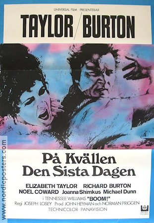 Boom 1968 movie poster Elizabeth Taylor Richard Burton