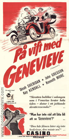 Genevieve 1954 movie poster Dinah Sheridan John Gregson Cars and racing