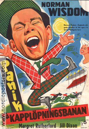 Just My Luck 1957 movie poster Norman Wisdom Margaret Rutherford John Paddy Carstairs Horses
