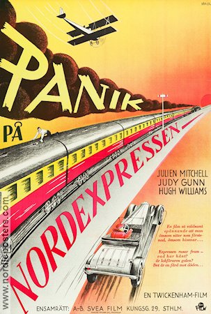 Panik på nordexpressen 1936 poster Judy Gunn Hugh Williams Bernard Vorhaus Tåg