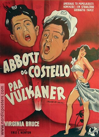 Pardon My Sarong 1946 movie poster Abbott and Costello Virginia Bruce