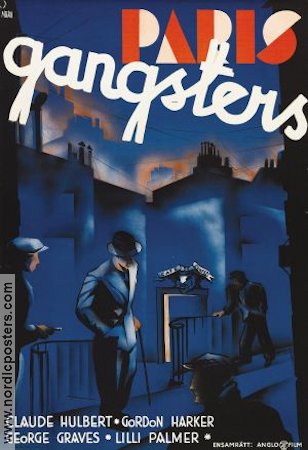 Paris gangsters 1936 poster Claude Hulbert Lilli Palmer
