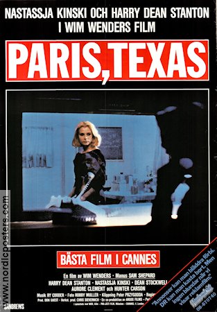 Paris Texas 1984 movie poster Nastassja Kinski Wim Wenders