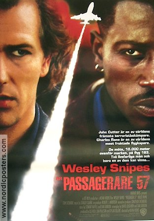 Passenger 57 1992 movie poster Wesley Snipes Bruce Payne Tom Sizemore Kevin Hooks Planes
