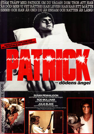 Patrick dödens ängel 1978 poster Robert Helpmann Richard Franklin Filmen från: Australia