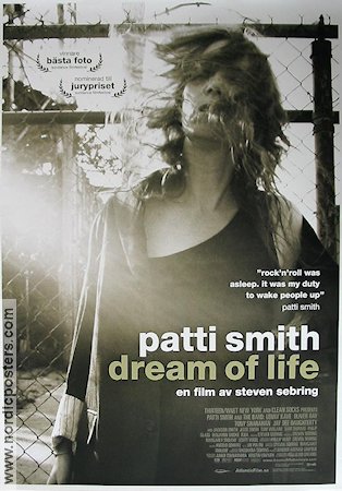 Patti Smith: Dream of Life 2008 poster Patti Smith Lenny Kaye Oliver Ray Steven Sebring Rock och pop Dokumentärer