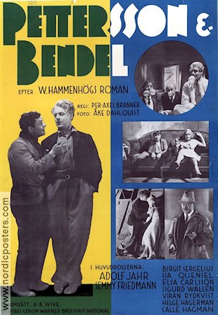 Pettersson och Bendel 1933 movie poster Adolf Jahr Semmy Friedmann Isa Quensel