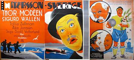 Pettersson Sverige 1934 poster Thor Modéen Sigurd Wallén Eric Rohman art Fotboll Hitta mer: Large poster