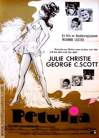 Petulia 1968 movie poster Julie Christie George C Scott Richard Chamberlain Richard Lester