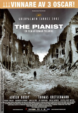 The Pianist 2002 movie poster Adrien Brody Thomas Kretschmann Frank Finlay Roman Polanski Find more: Nazi