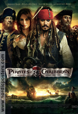 Pirates of the Caribbean On Stranger Tides 2011 poster Johnny Depp Penelope Cruz Rob Marshall