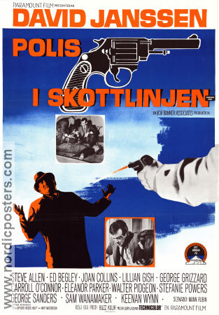 Polis i skottlinjen 1967 poster David Janssen Joan Collins Buzz Kulik Poliser