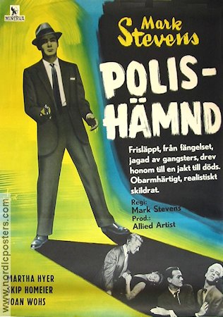Polishämnd 1957 poster Mark Stevens Film Noir Poliser
