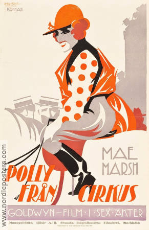 Polly från cirkus 1917 poster Mae Marsh Edwin L Hollywood Eric Rohman art