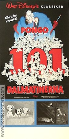 One Hundred and One Dalmatians 1961 movie poster Rod Taylor Hamilton Luske Dogs