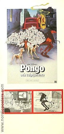 Pongo och valptjuvarna 1961 poster Rod Taylor Clyde Geronimi Hundar
