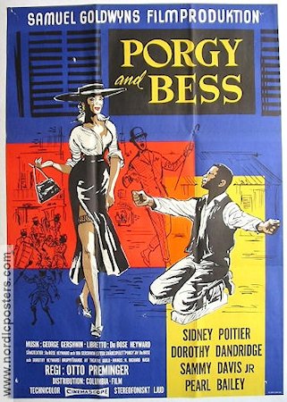 Porgy And Bess 1960 poster Sidney Poitier Dorothy Dandridge Sammy Davis Jr Otto Preminger Musikaler Black Cast